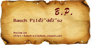 Basch Piládész névjegykártya